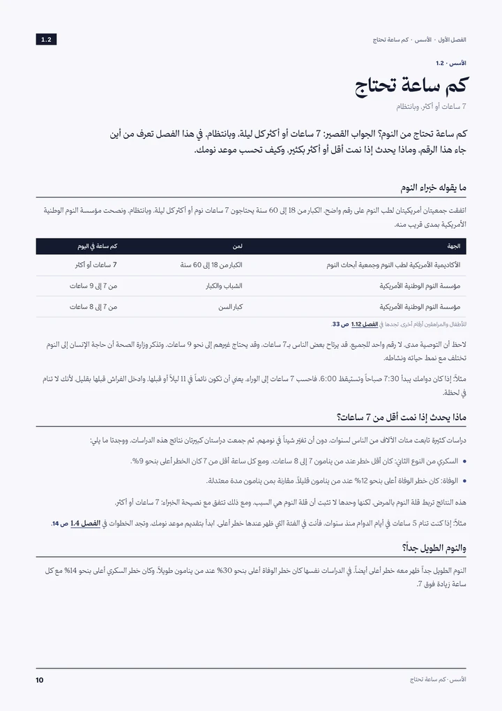 كم ساعة تحتاج